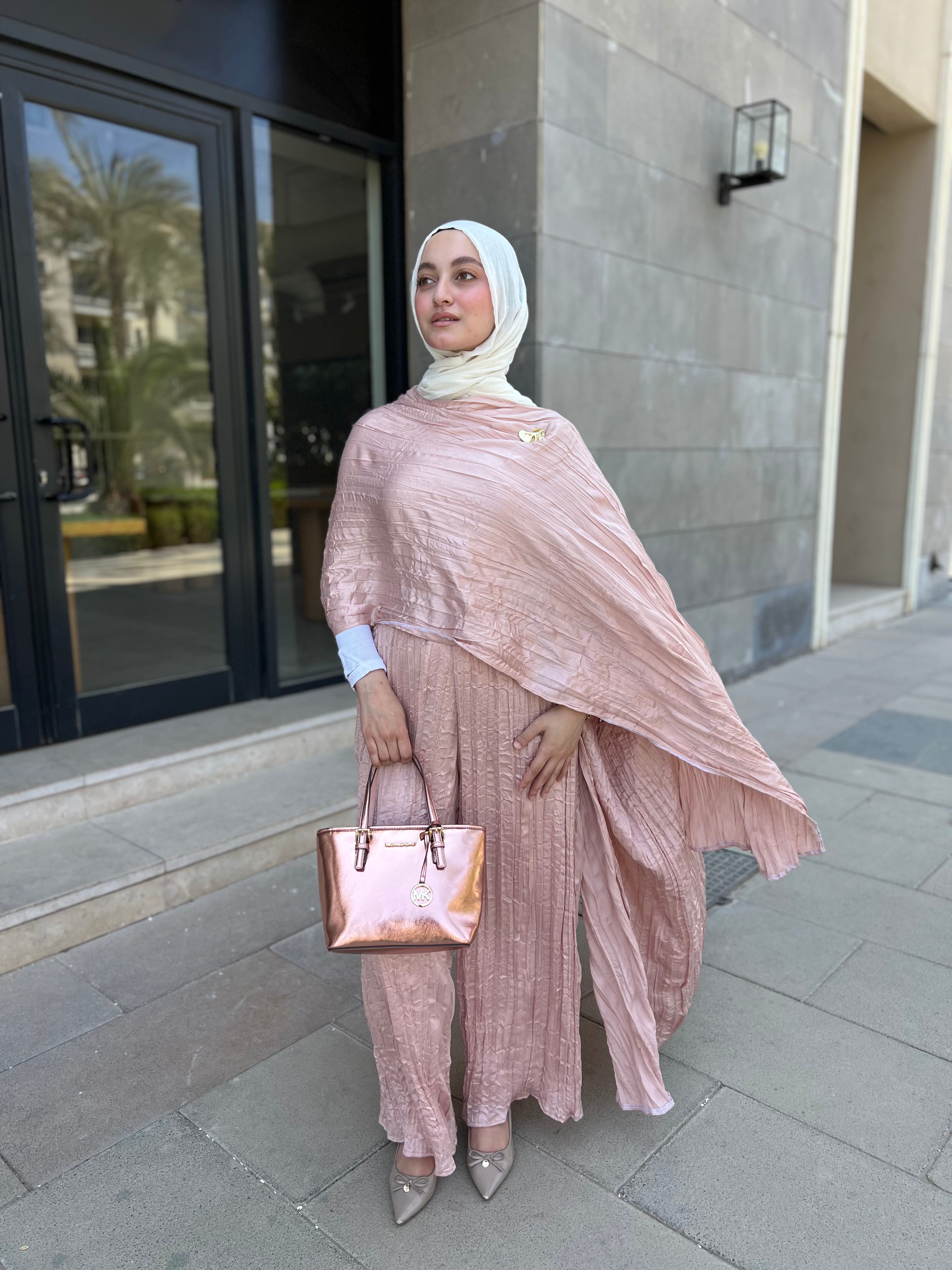 Crinckled Set in pink