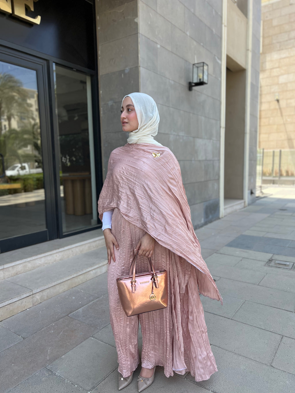 Crinckled Set in pink