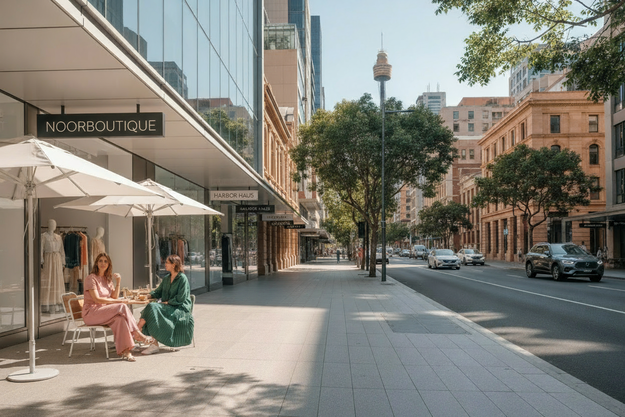 i need a sydney CBD asethetic street background